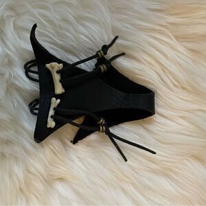 Bone Jewelry Genuine Leather and Bones Goth Halloween Costume Renn Fest